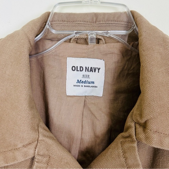 OLD NAVY Women’s Trench Coat Tan Double Breasted Cotton Twill, Size M - Picture 10 of 10